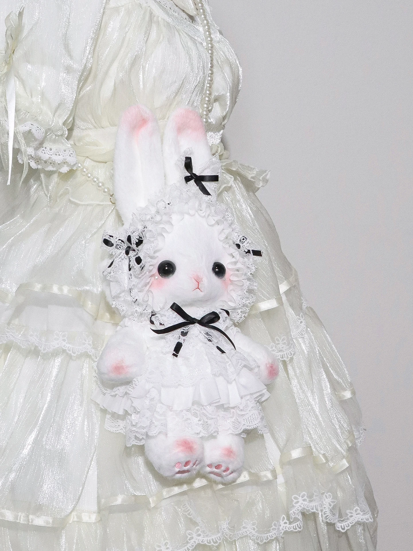 立ち耳うさぎデザインのハンドメイドバッグ：ロリータスタイルの手提げバッグとしての実用性とデザイン性