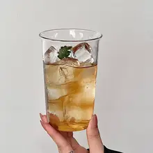 シンプルな高硼珪酸ガラスカップ【大容量・ラテ・果茶・冷飲用】