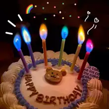 バースデーキャンドル レインボー インスタ映え ケーキデコレーション パーティー 誕生日 カラフル