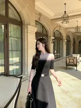 小柄向け黒ハイウエストスカート【デザイン性のある短丈トップス・春に最適】（セットアップ対応）