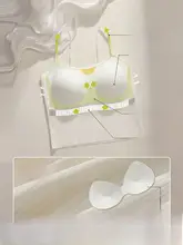 白色の胸パッド付きキャミソール【無縫製・春夏用・女性用インナー】