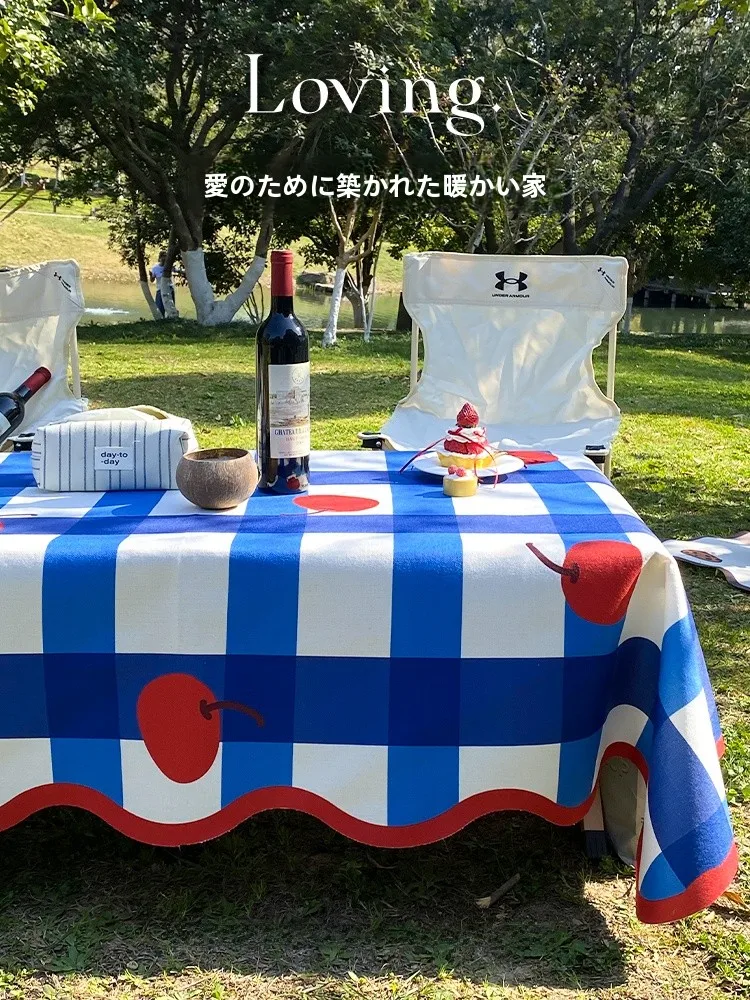 ピクニックテーブルクロス：防水・熱に強いカートゥーンデザインでアウトドアを快適に