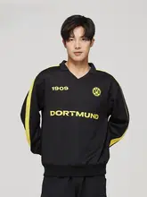 BVBサッカークラブ深色ハイネック長袖スウェットシャツ【保温・厚手】