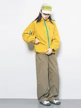 フード付き2色切替の防水アウター【男女兼用・ゆったりデザイン・アウトドア用】（セットアップ対応）