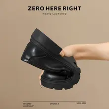 ZHR 厚底ローファー レディース【春秋用・シンプルデザイン・ブラック】