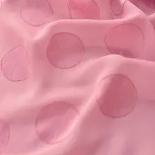 浅いバラ紫の立体花柄シフォン生地【しわ感・漢服用・スカーフや上着の裾地に最適】