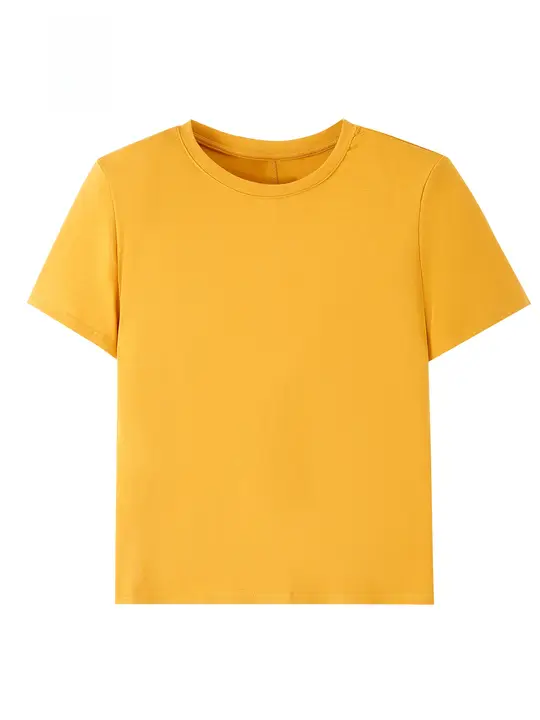 シンプルなデザインの短袖Tシャツ【夏用・ゆったり・クルーネック・スタイル】