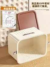 蓋付きデスク収納ボックス【化粧品や小物整理に最適・長方形デザイン】