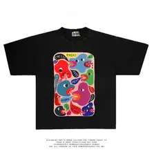 アメリカンスタイルのカラフルなデザインTシャツ【カジュアル・半袖】