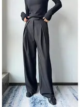 春季にぴったり！高腰デザインのスリムワイドパンツ【ドラッグドレス・レ  トロ風・プリーツ仕様】（セットアップ対応）