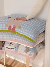 可愛いデザインのコットン枕カバー【極上の柔らかさ・防頭油・大人用】（セットアップ対応）