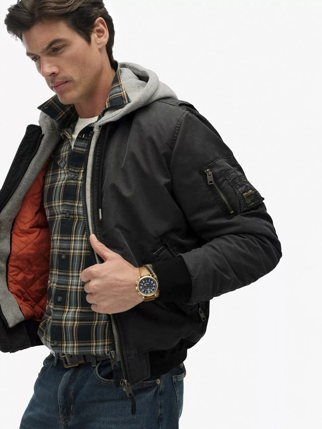 ロングマ-1ジャケット：Superdryの水洗いフード付きクラシックマ-1の実用性と使用シーン