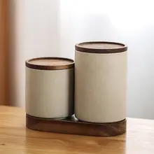 土陶製 密閉保存容器セット【茶葉・コーヒー豆・穀物用・防潮】