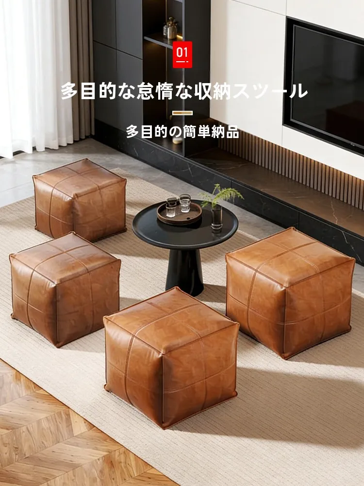 収納スツール【二合一・レザー製・リビング・寝室用・大容量】：一人暮らし向けの機能性と空間効率を実証