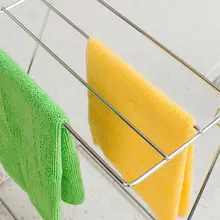 304ステンレス製 キッチン用タオルハンガー【防錆・折りたたみ収納・水切り機能】