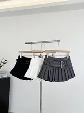 アメリカンスタイルの低腰フリルミニスカート【防走光機能・大人可愛いデザイン・女性用】（セットアップ対応）