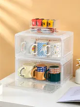 アクリル製カップラック【防塵・コーヒーおよびティーカップ収納用】