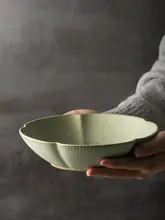 プレート 家庭用 陶器 創造的 植物型 ビンテージ