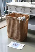 大容量編み風デザインのランドリーバスケット【衣類・おもちゃ収納用】