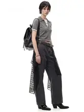 女学院風の襟付きニットセーター【重ね着風デザイン・長袖】