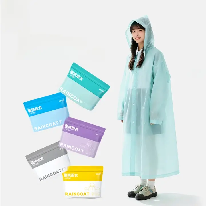 超防水ハイキング用ポンチョ【大人用・携帯便利・使い捨て・長丈】