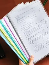 50個入り デリ 効率的なクリアファイル【A4/A3サイズ・プラスチック・リボン付き・背幅5/8/10/15mm・オフィス用】