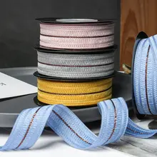 テクスチャーリボン金線付きカラーサテンリボン【DIY・ギフト包装・ヘアアクセサリー】