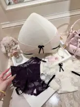 セクシーなレース三角パンツ【リボン付き・低腰・透 breathable・無痕】