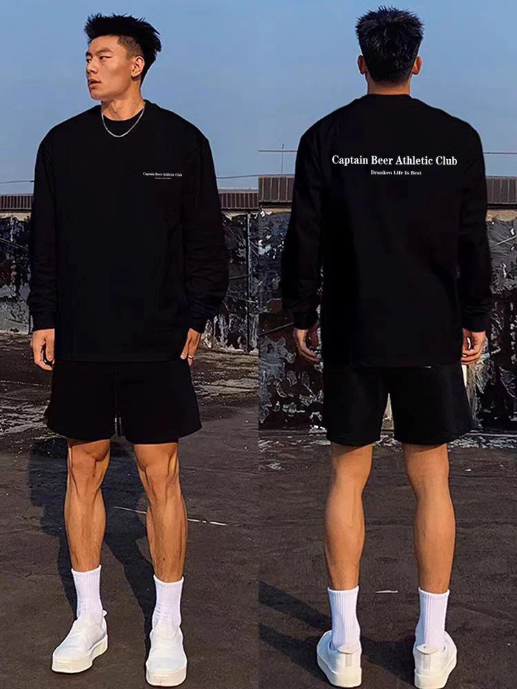 メンズトレーナーの着こなし術：コットン100%長袖Tシャツの実用性とシーン別活用法