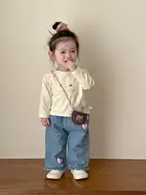 春夏用 女の子デニムパンツ【ハートデザイン・カジュアル・アウトドア用】（セットアップ対応）