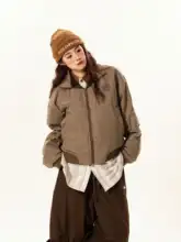 レトロデザインのリバーシブル厚手ダウンコート【冬用・レディース・ゆったりサイズ・クラシックスタイル】