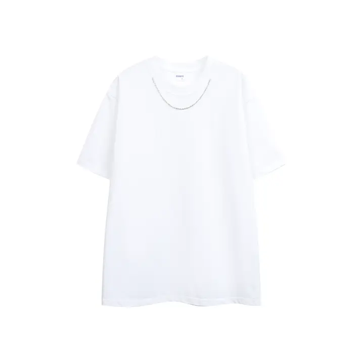 デザイン性のあるラウンドネック Tシャツ【ユニセックス・プレーン・カジュアル・短袖】