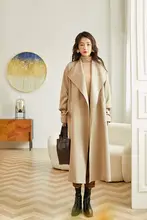 美しい色合いの重厚なロングコート【大きなラペル・立ち襟・体型を選ばないデザイン】