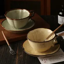 コーヒーカップ ソーサー セラミック ヴィンテージ ホームカフェ ティータイム ラテアート 食器