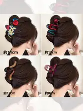 大容量のヘアクリップ【サメ型デザイン・後頭部用・上品なヘアアクセサリー】