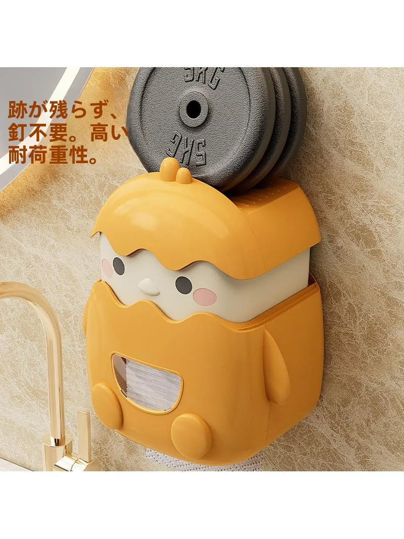 壁掛けタイプの防水ティッシュボックス：おしりふき入れの設置・使い方と効果の実証