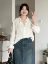快適な着用感！春用プラスサイズ女性用シャツ【スタイリッシュ・通勤向け・小柄向け】