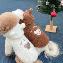 ペット服 クマ変身 小型犬 秋冬用 ビション テディキャット かわいい