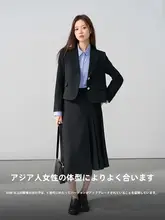 洗練されたデザイン！レディース秋用スーツジャケット【職場・面接対応】【小柄サイズ・シングルブレスト】（セットアップ対応）