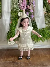 ワンピース キッズ ガールズ 重ねフリル チュール おしゃれ お誕生日 お祝い 夏