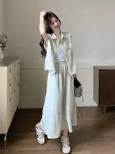 デザイン性のあるベストとスカート【夏用・工業スタイル・韓国風・美しいシルエット】（セットアップ対応）