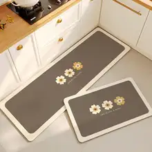 キッチンマット【防滑・防油・水切り機能付き・汚れに強いシリカゲル製】