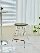 レトロデザイン バースツール【ソフトパッド・シンプル・軽やかな高脚椅子】