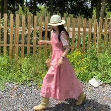 エレガントなウエストリボンデザインのロングドレス【フレアスカート・女性用】