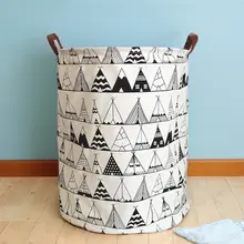 北欧デザインの布製洗濯かご【防水・折りたたみ式・大容量】