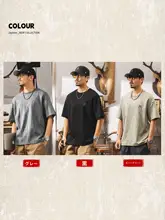 半袖Tシャツ メンズ アメリカンスタイル ストリート 焦がし加工 オーバーサイズ 大きいサイズ カジュアル 夏