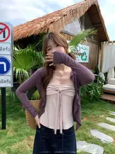 フランス風デザインのバンド付きビスチェとフリル付きニットカーディガン【夏季・軽やか】（セットアップ対応）