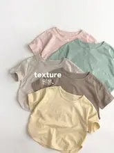 軽やかで快適な竹節コットンの子供用Tシャツ【夏用・男女兼用・短袖・クリーム色】（セットアップ対応）
