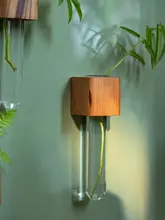 ミニグラス試験管壁掛け花瓶【シンプルデザイン・アートインテリア】