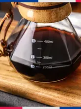 ハンドドリップコーヒーポット 家庭用 コーヒーシェア用 ガラス製 コーヒー器具 ステンレスフィルター